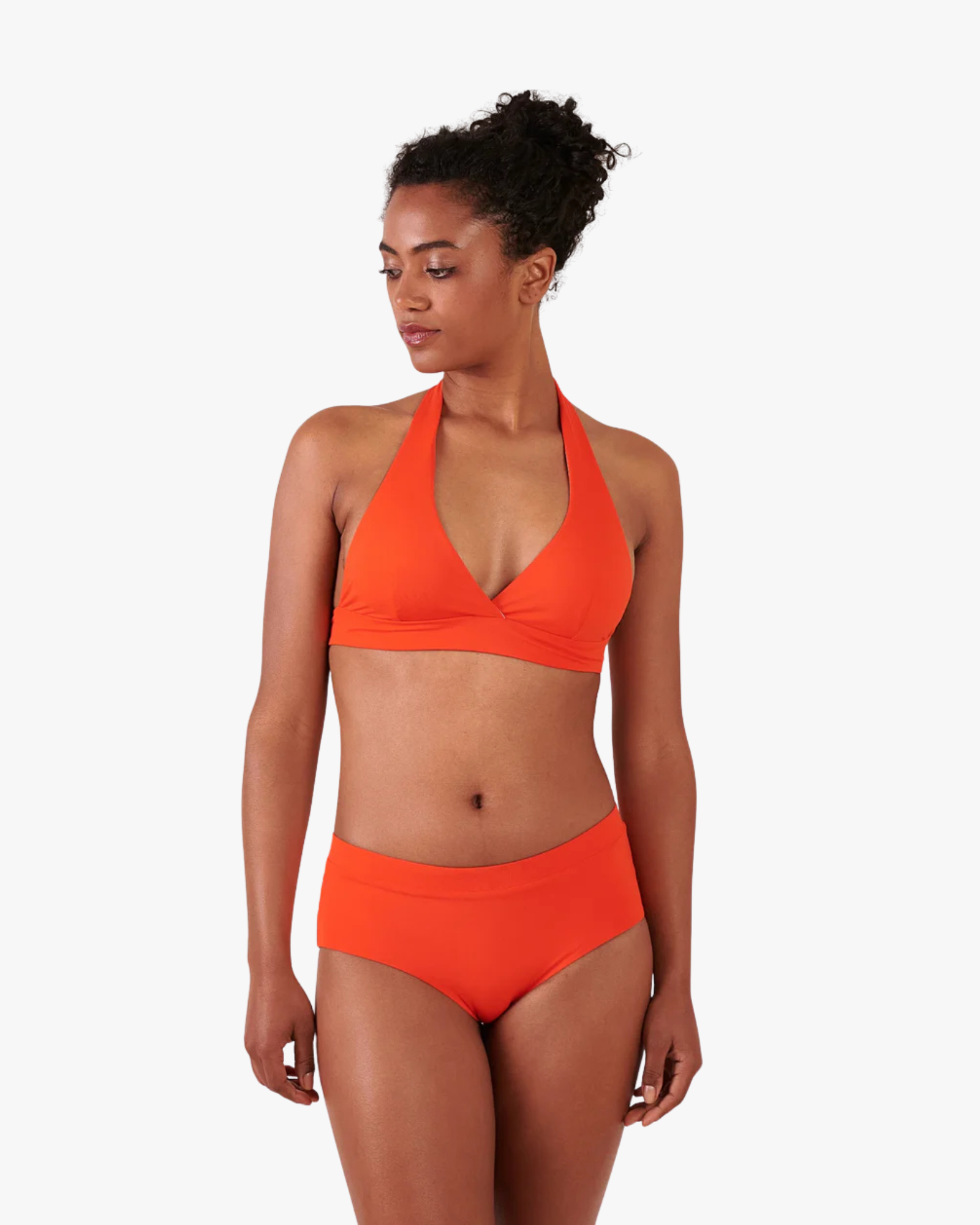 Neckholder Top Bikini Top Triangle Reversible Orange Pink