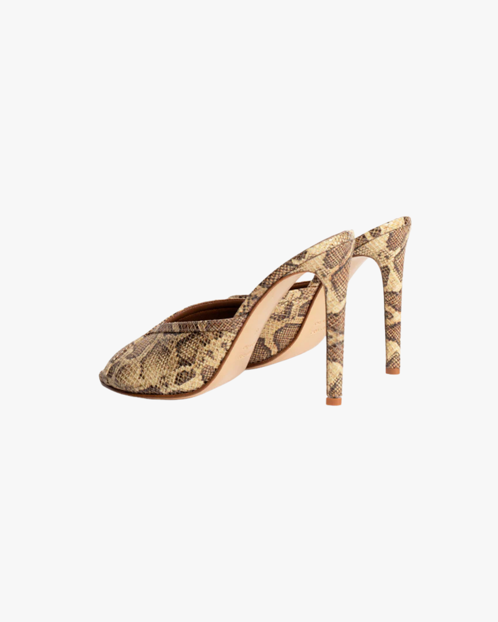 Noemie 105Mm Heel Open Toe Mule Camel