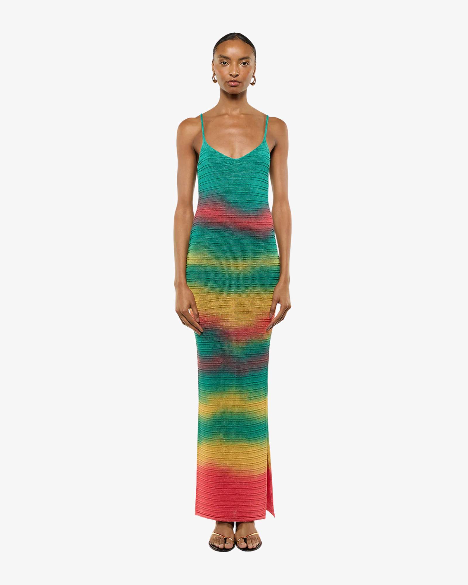 Knit Dress Woman Rainbow