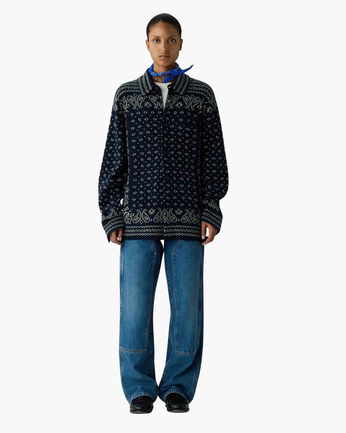 Cashmere Work Shirt Wild Rag Midnight