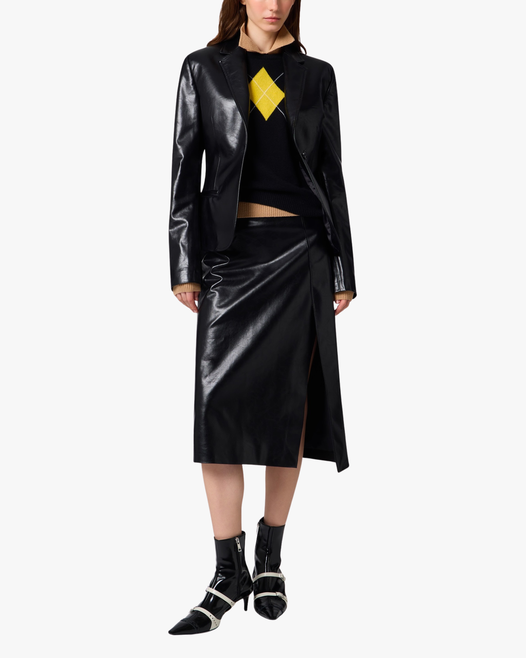 Skirt Faux Leather Black