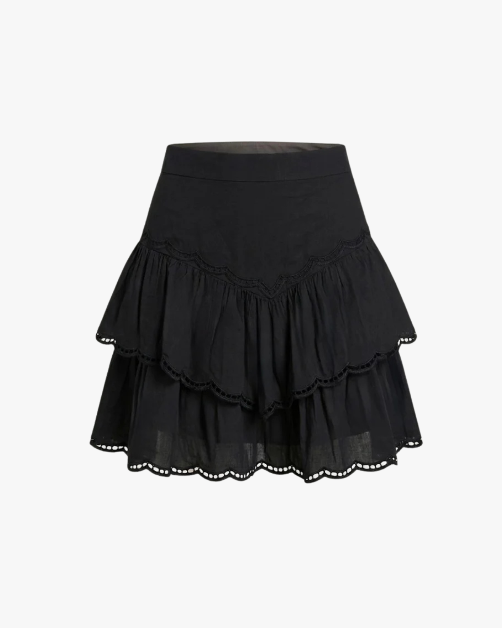 Soneva - The Cutwork Embroidery Mini Skirt black