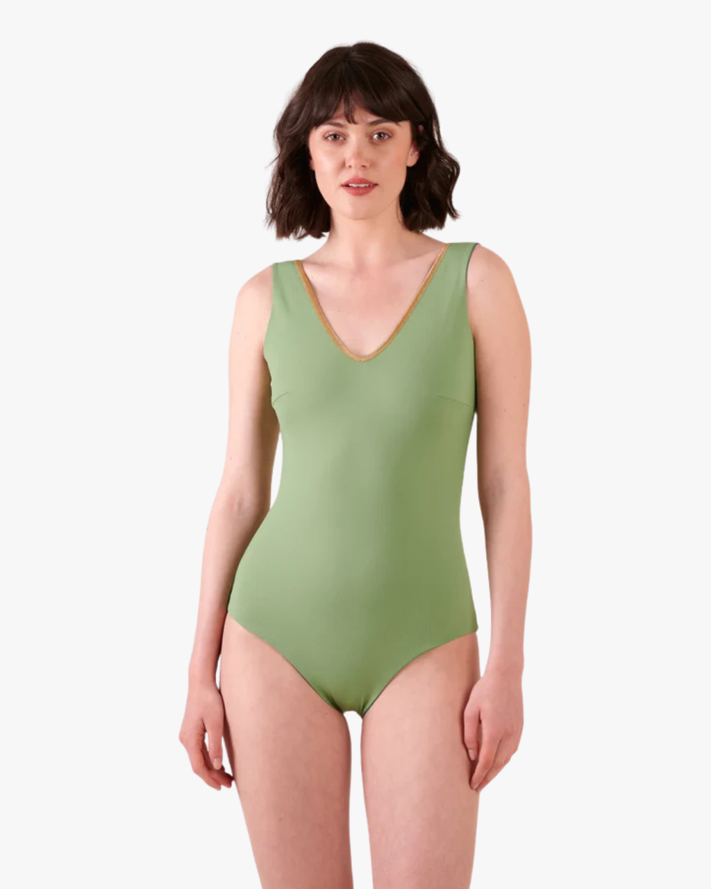 Purebody One Piece Swimsuit Reversible Pine-Basil