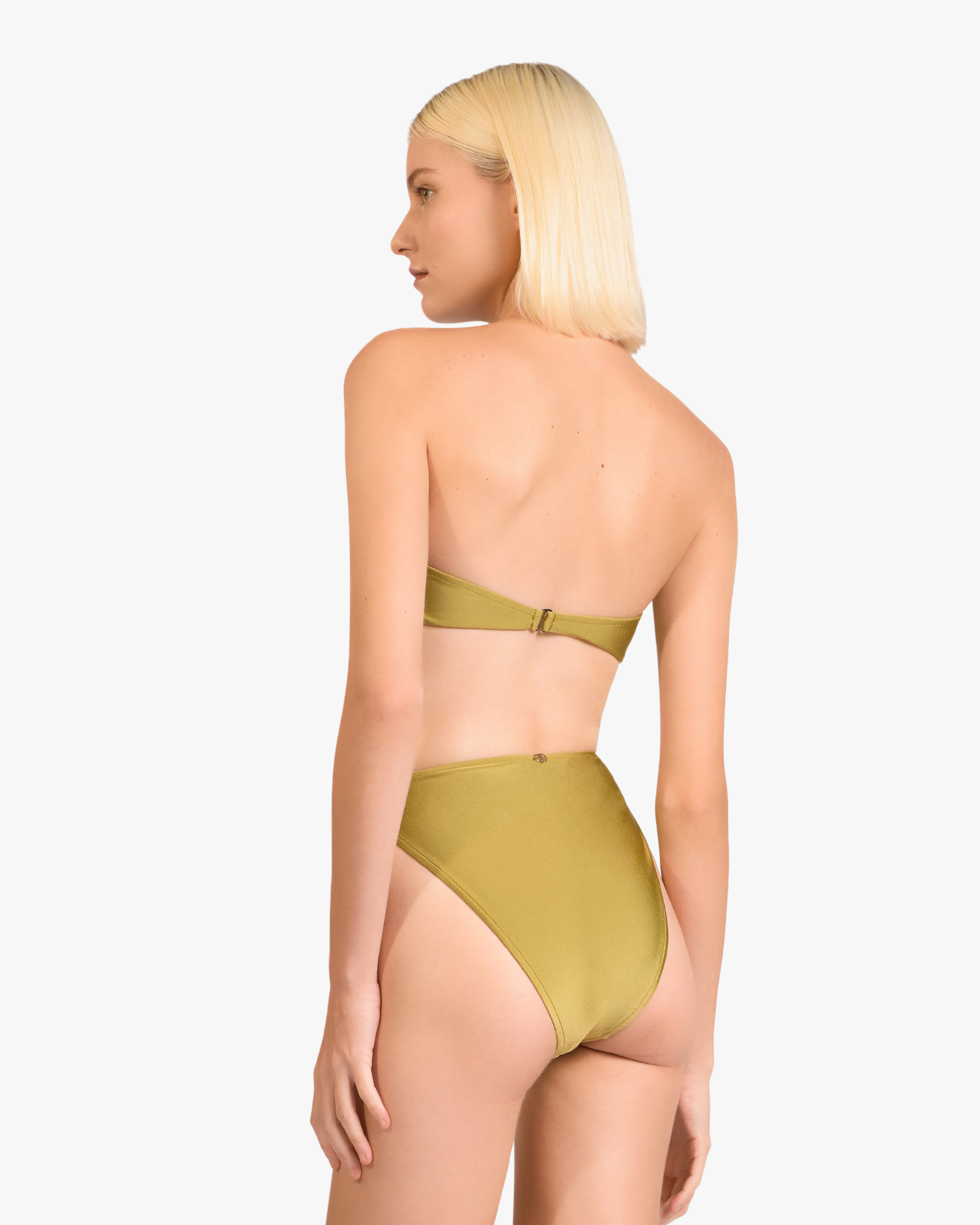 Bandeau High-Leg Bikini Set Pistachio