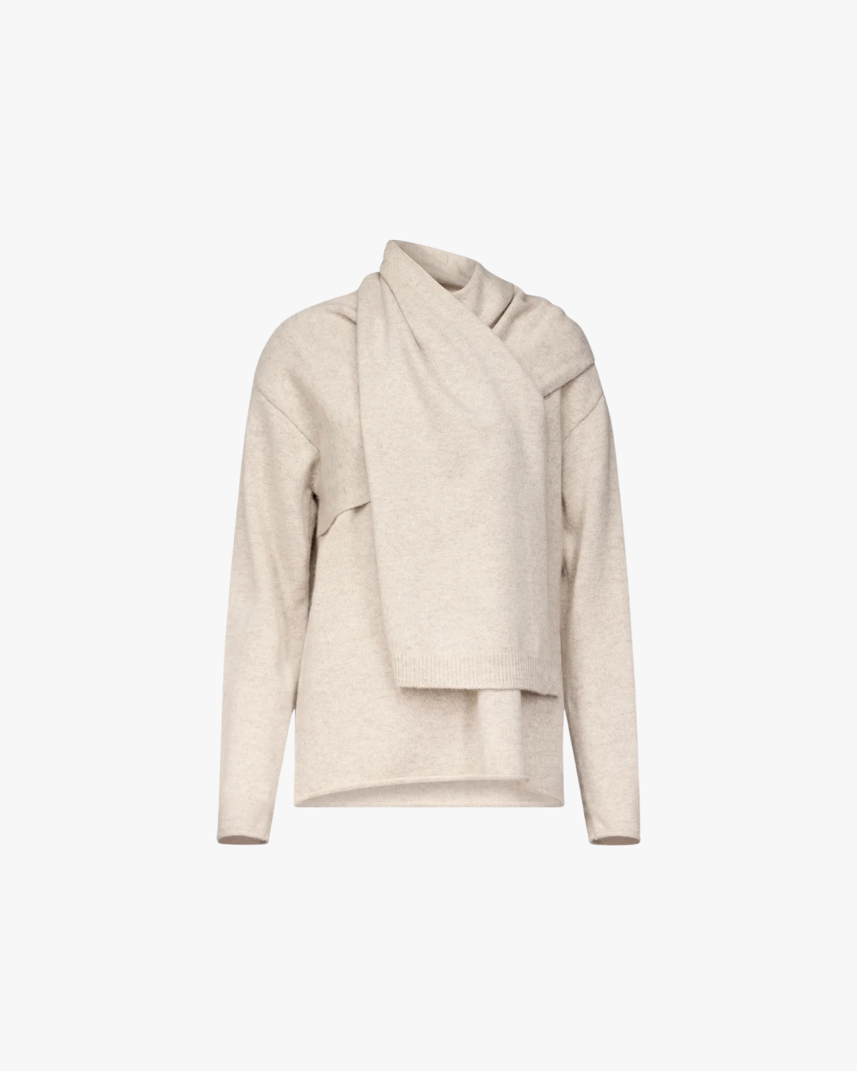 Sweater Wrap Scarf Frances Beige Melange