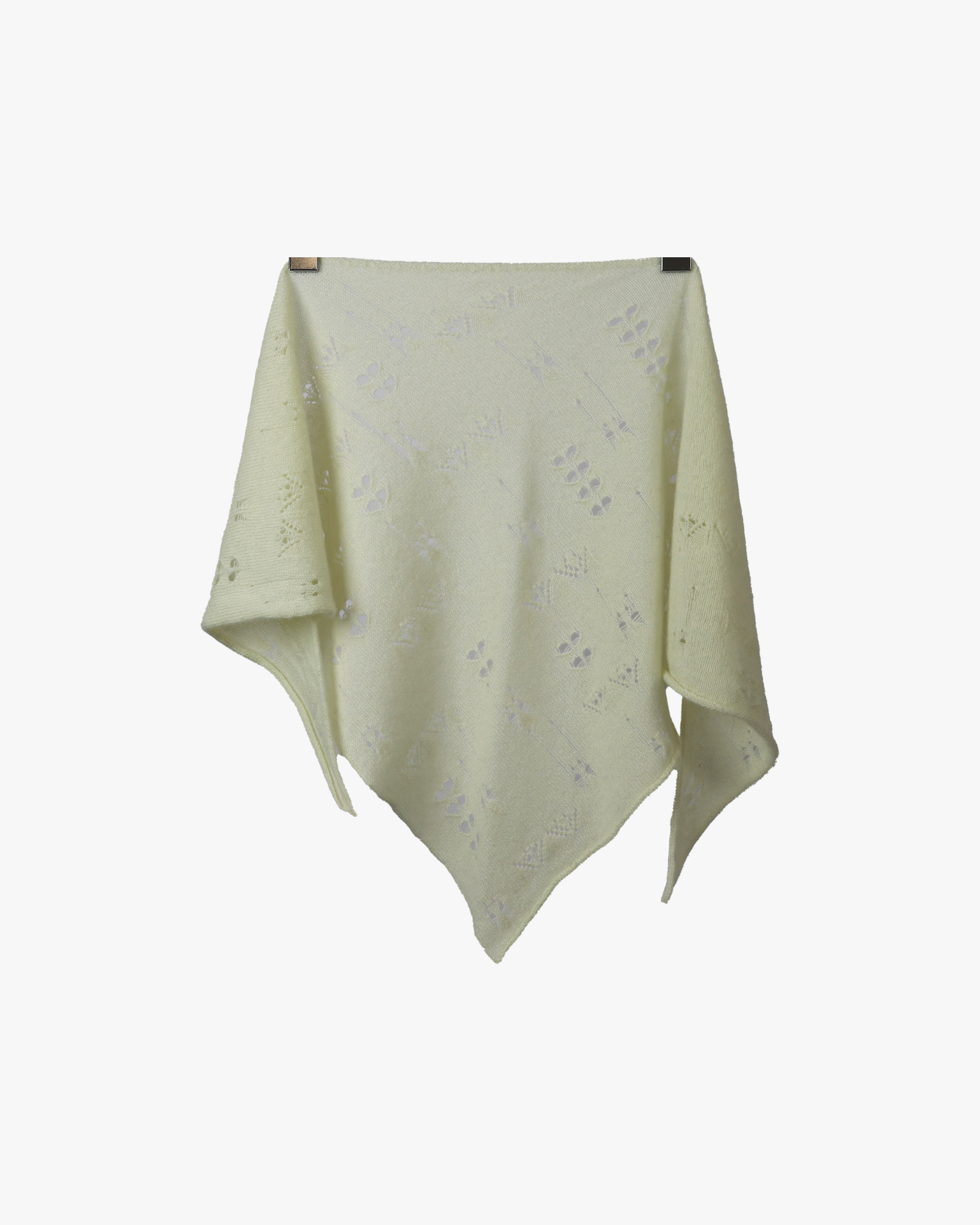 Triangle Scarf Cariaggi Cashmere Ivory