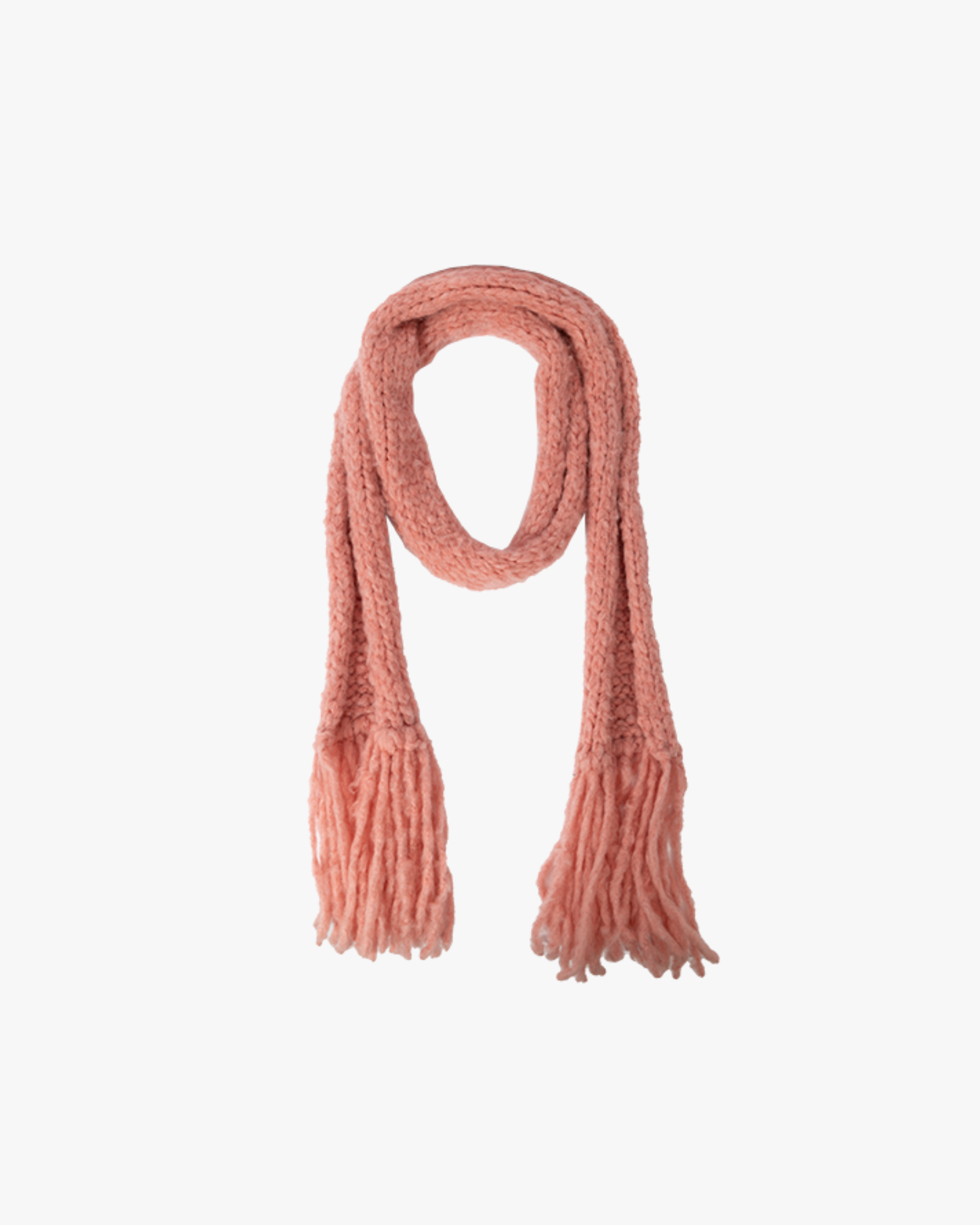 Fringe Scarf Super Chunky Cashmere Pink