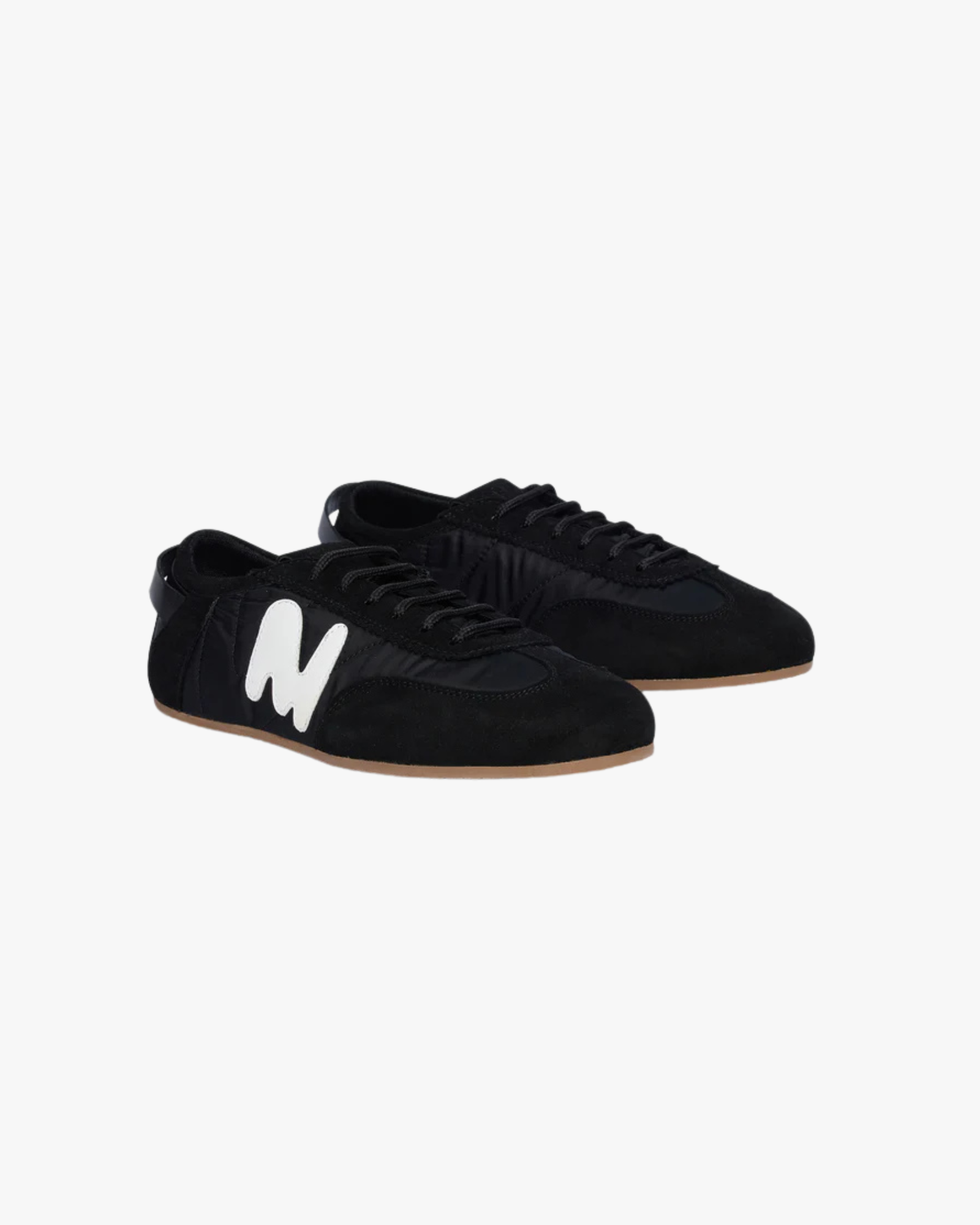 Black Super Flat suede sneakers