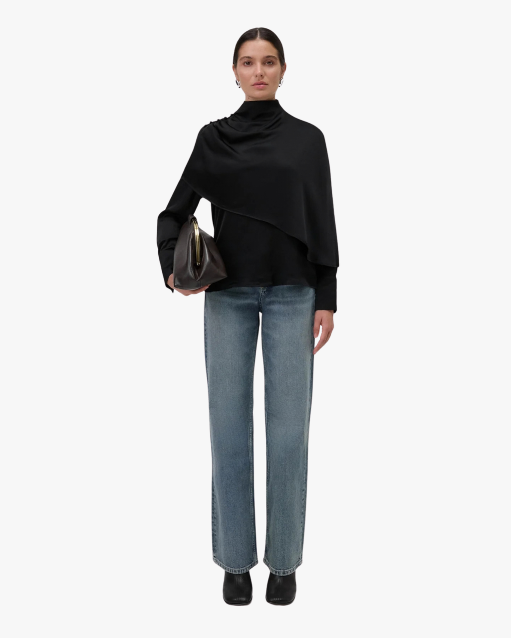 The Isis Cape Blouse Black