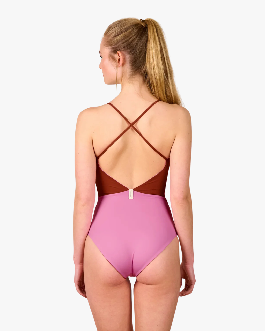 Summersuit Onepiece Reversible Chocolate and Lilac