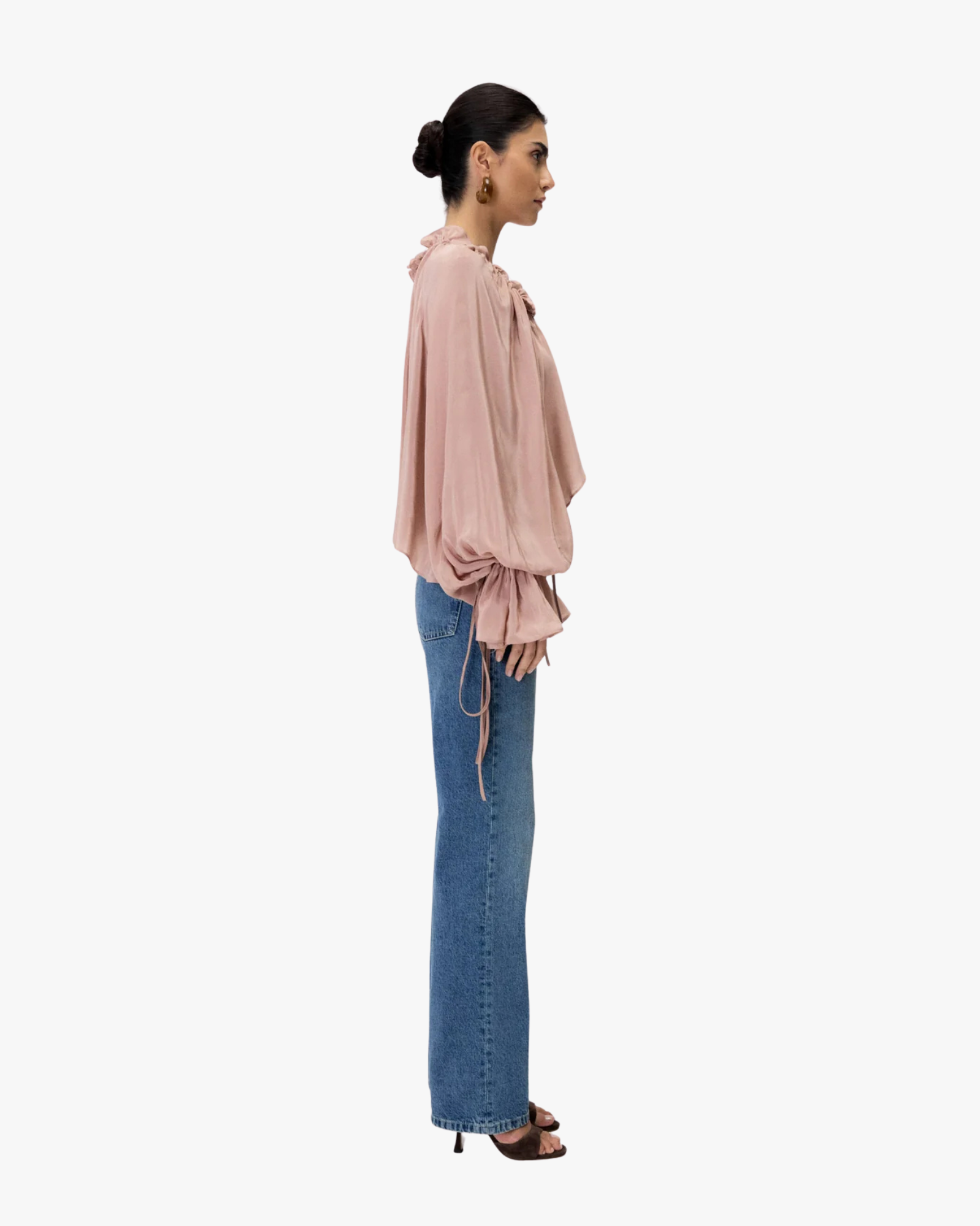 Teresa Blouse With Balloon Sleeves Rose