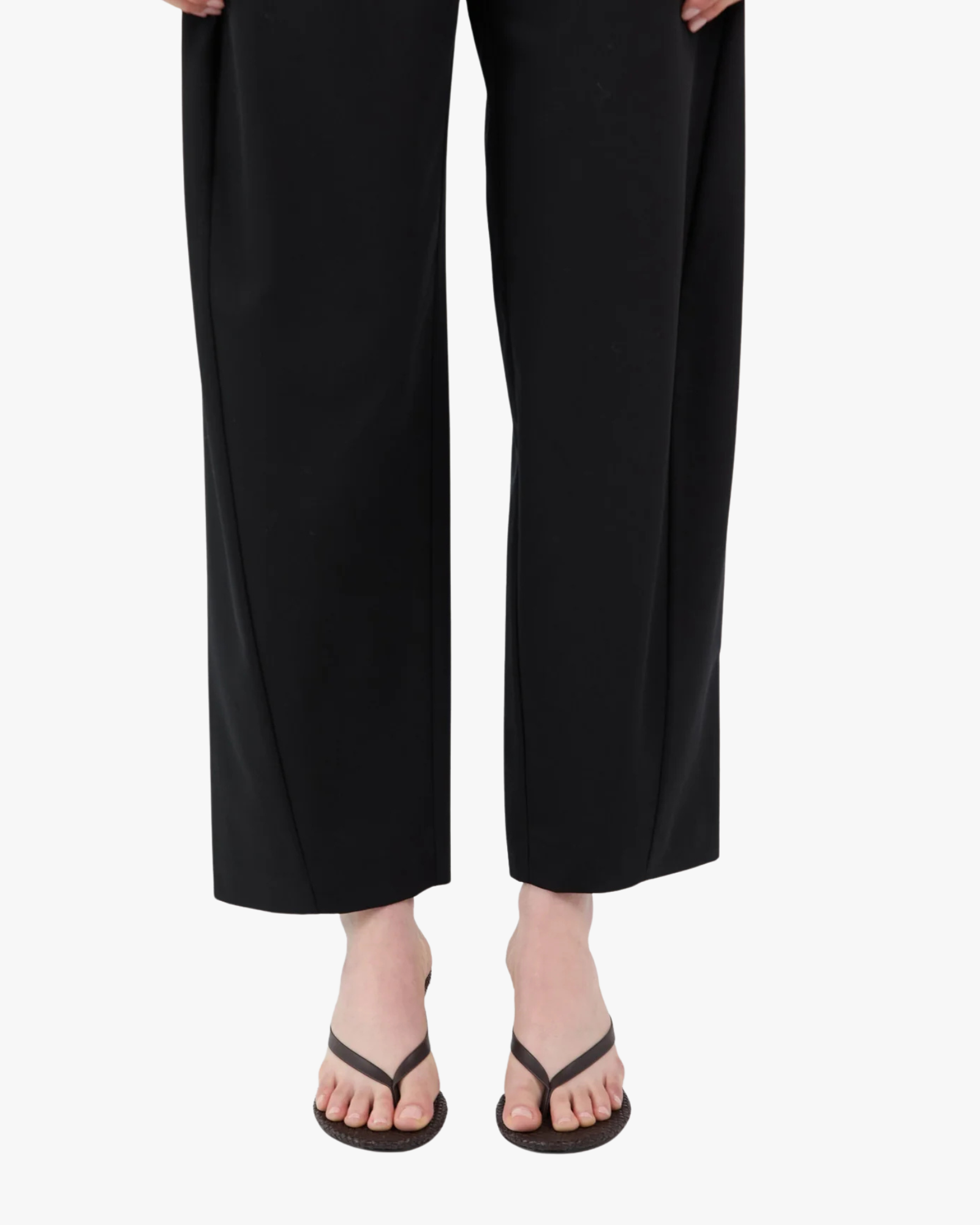 Woven Thong Heel Coffee