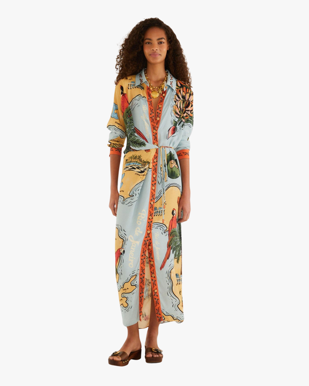 Maxi Dress Beaches Path Multicolor
