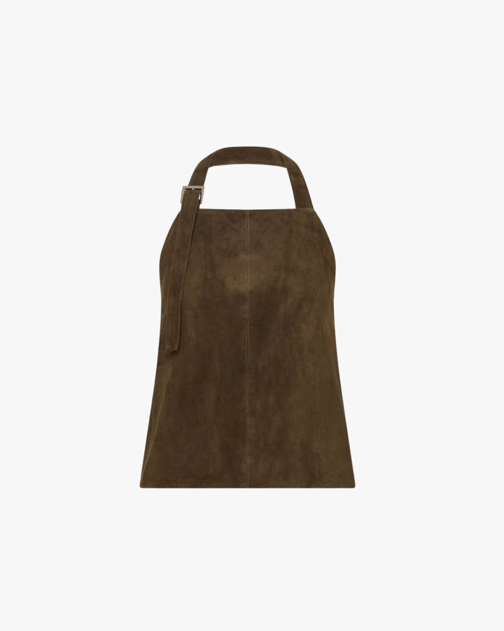 Suede Apron Top Khaki