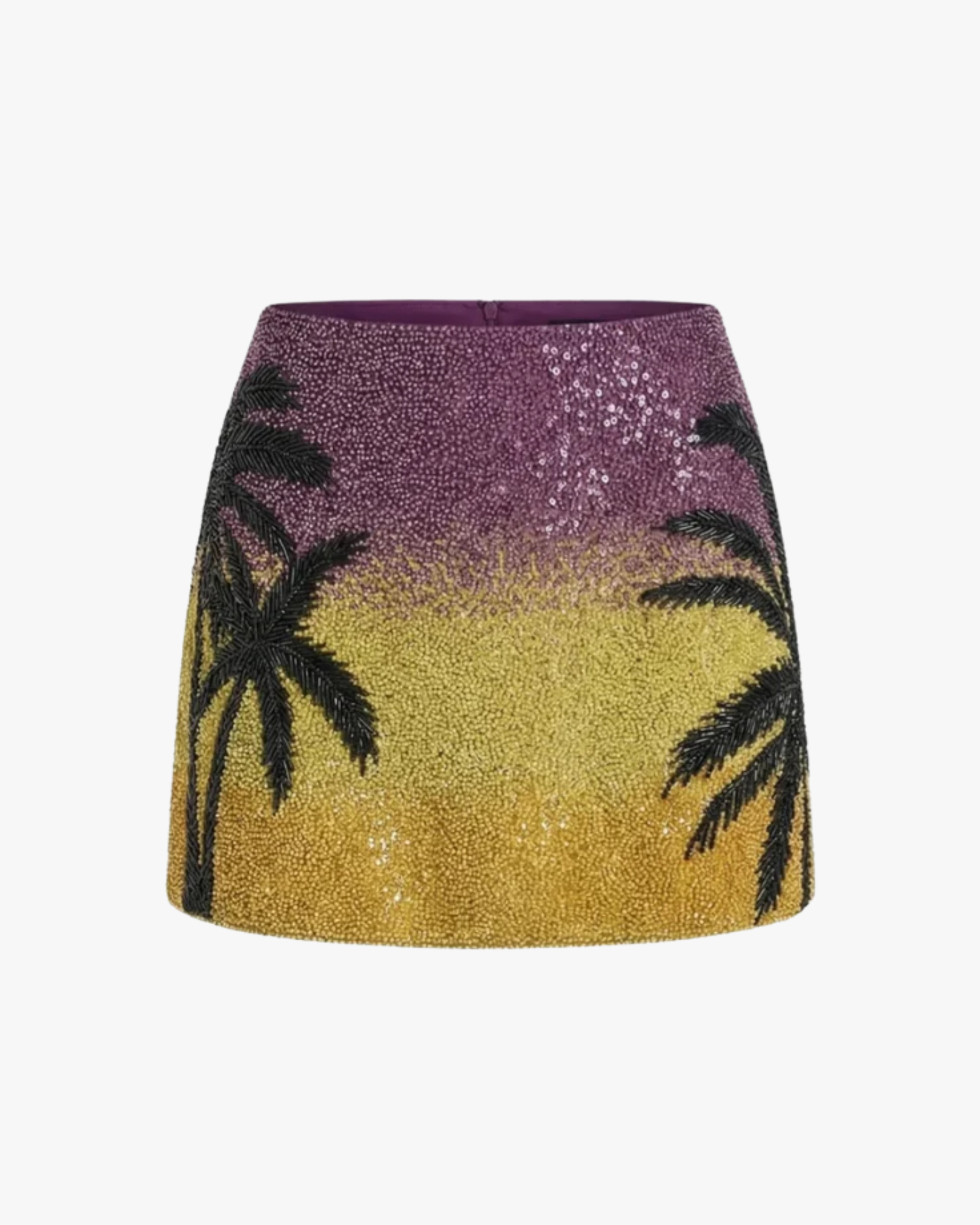Palm Dusk Co-Ord Skirt Purple Multi