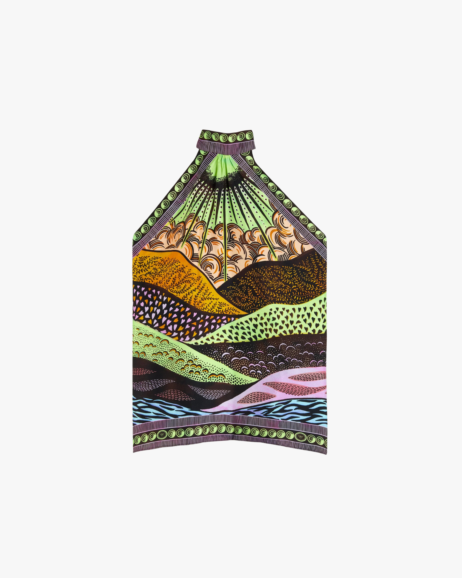 Eternal Sun Print Scarf Top