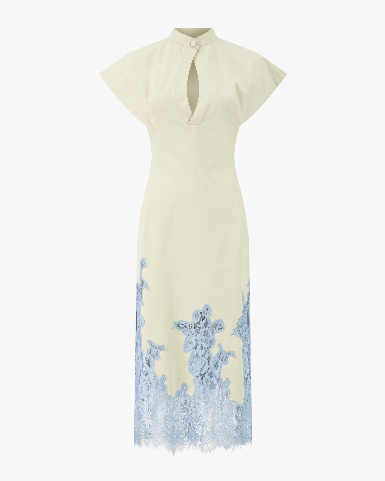 Dr168 Cotton Twill Ecru/Baby Blue