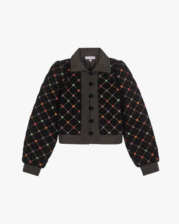 Cropped Jacket Jaipur Black Velvet