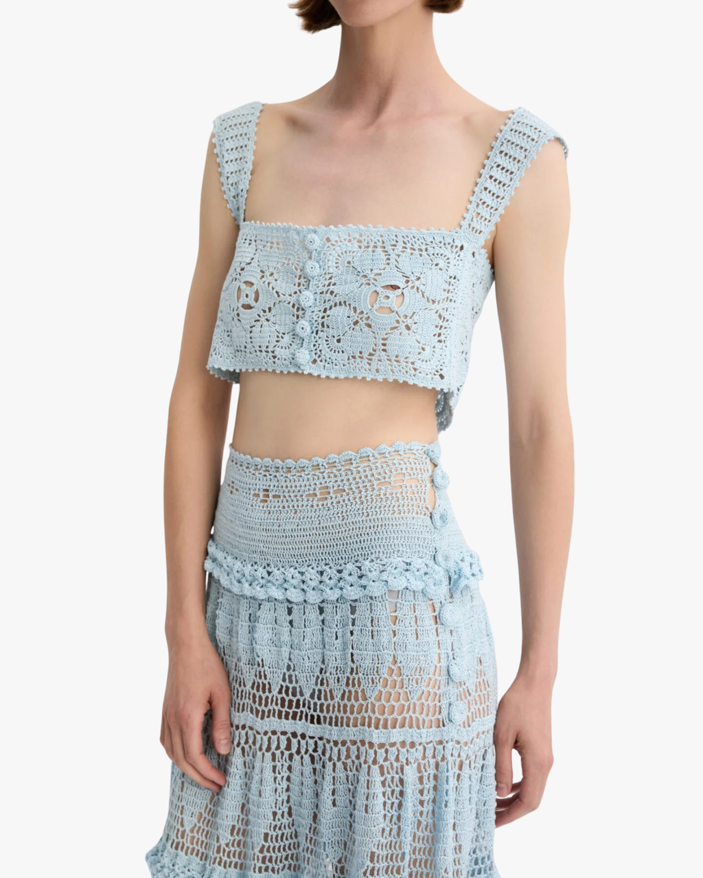 Kora Top Crochet Baby Blue