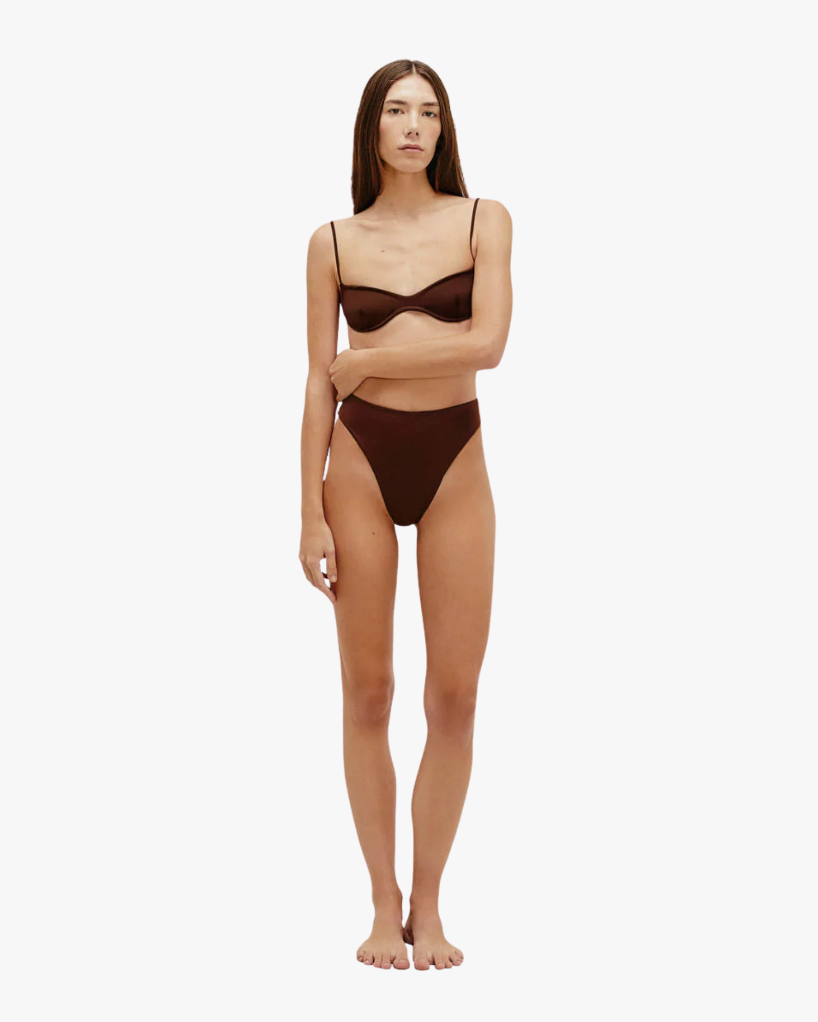 High-Cut Bikini Pants Mah Hotpants Brown