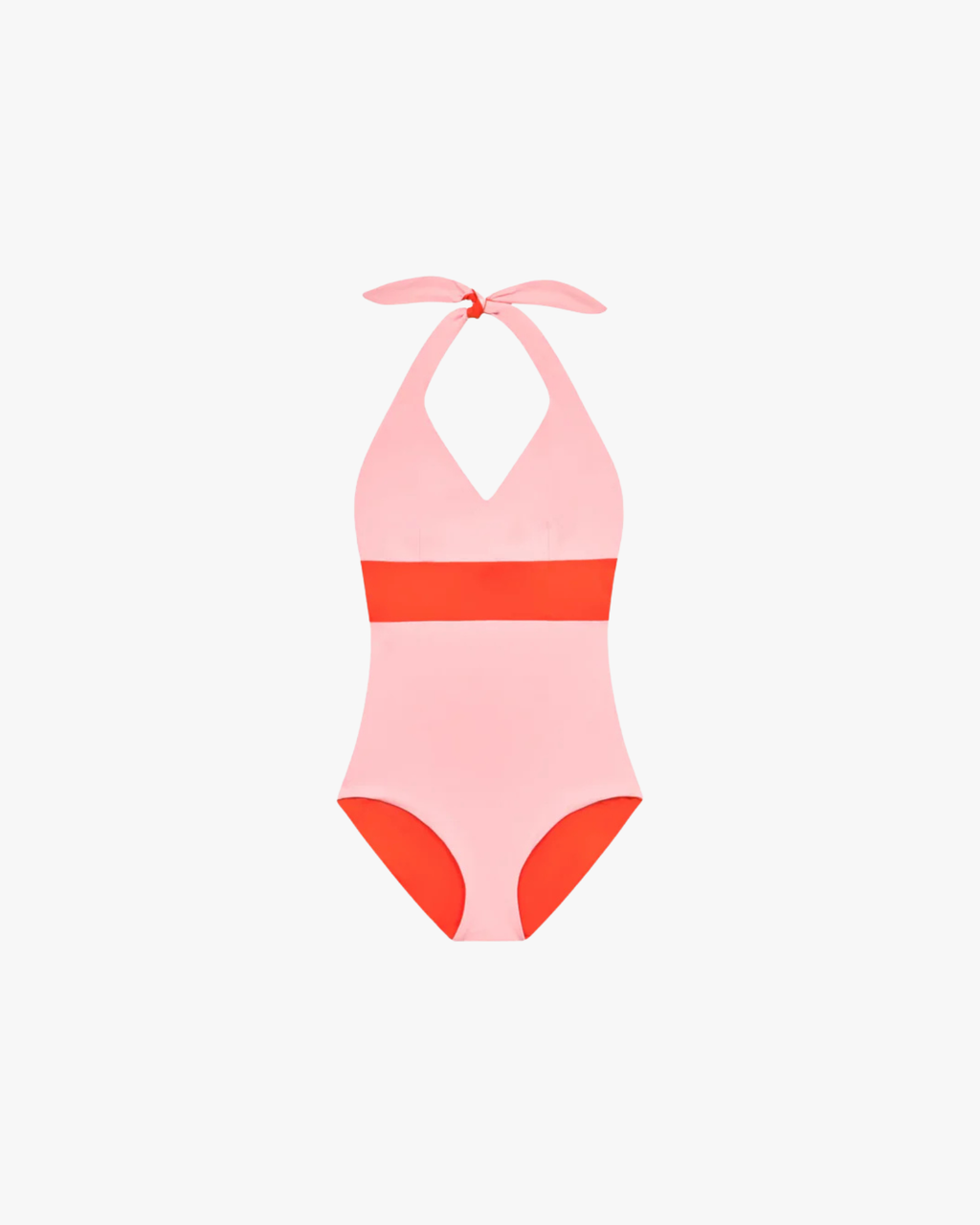 Plungesuit Onepiece Swimsuit V-Neck Reversible Orange Pink