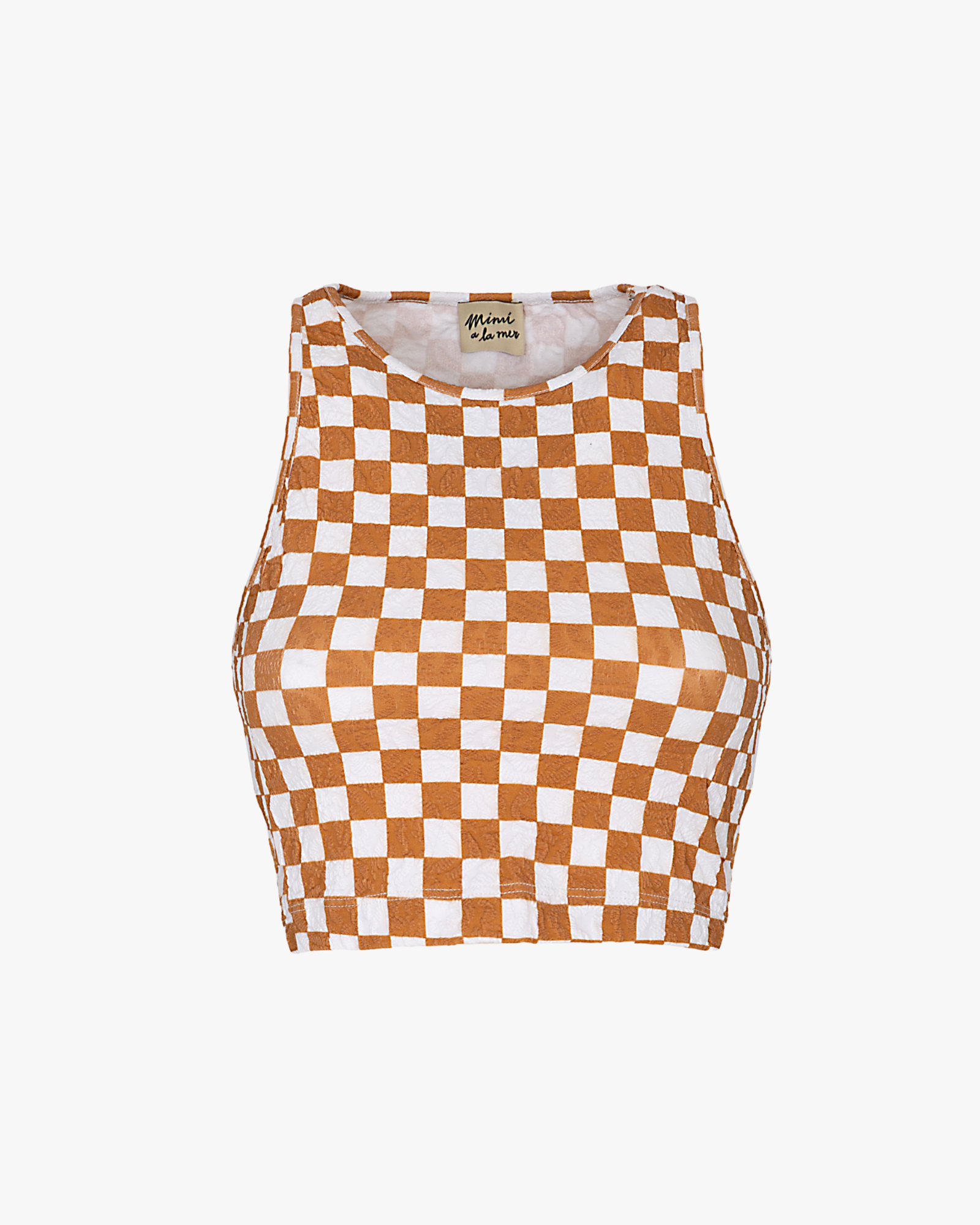 Top Americano Checked Beige & White