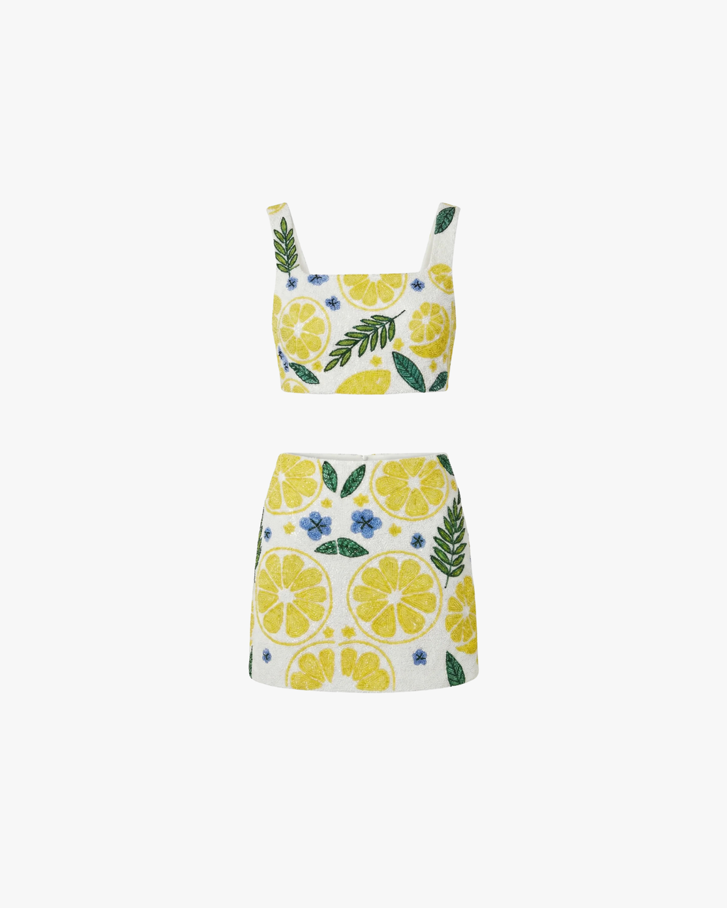 Lemonade Citrus Co-Ord Set White And Yellow
