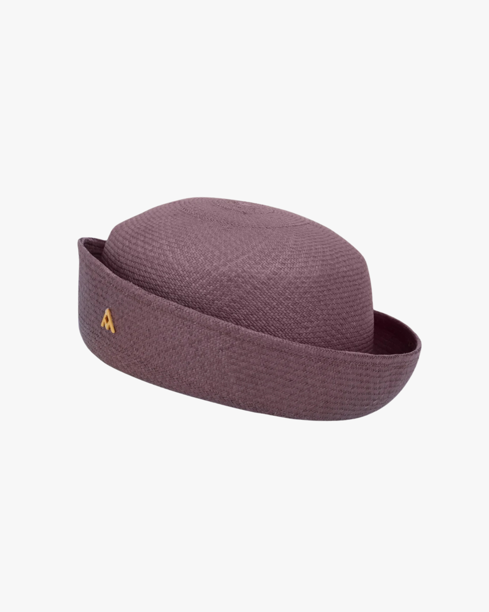 Handwoven Straw Beret Pillbox Mocca