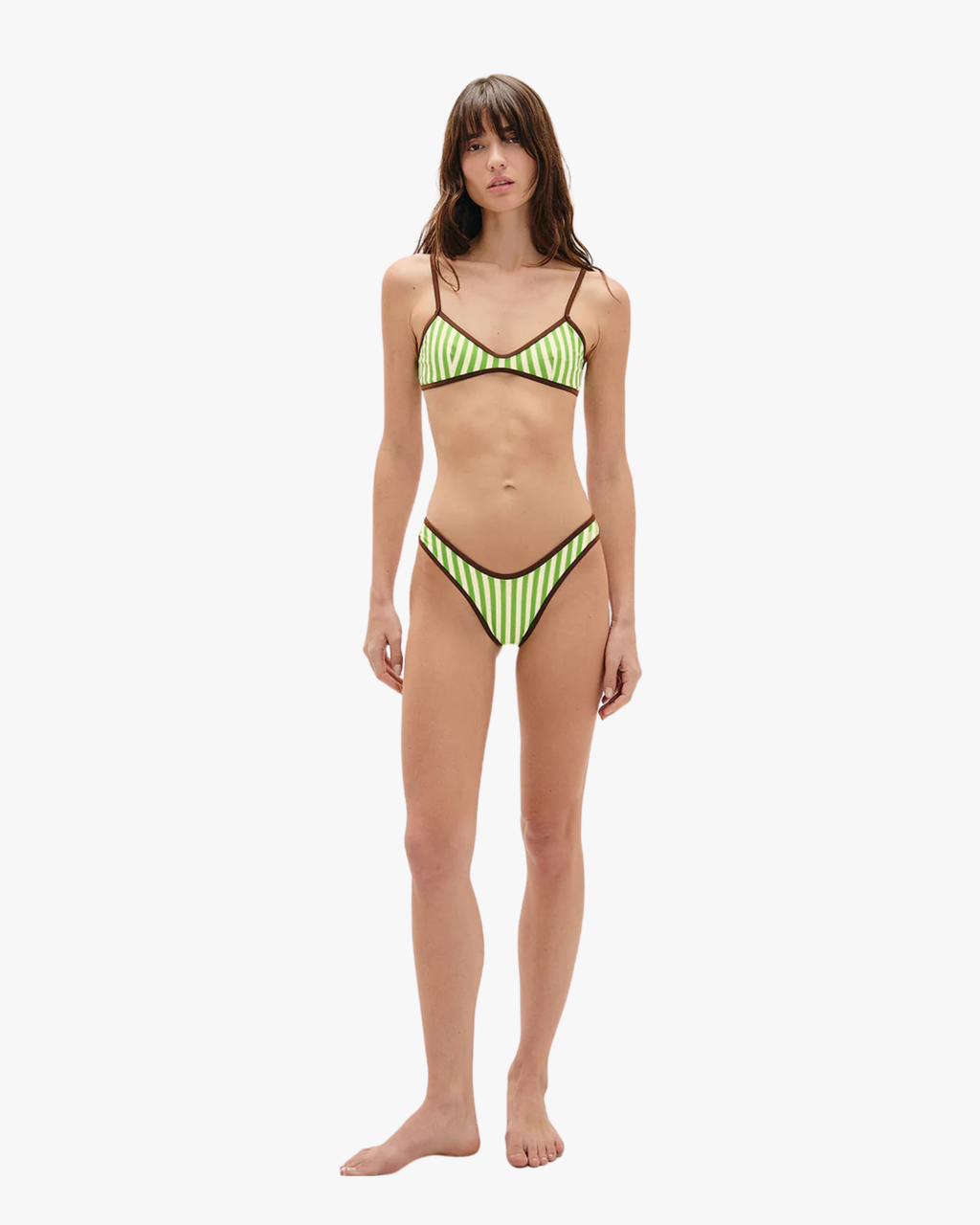 Bikini Top Pipping Cris Rapture Green Stripes