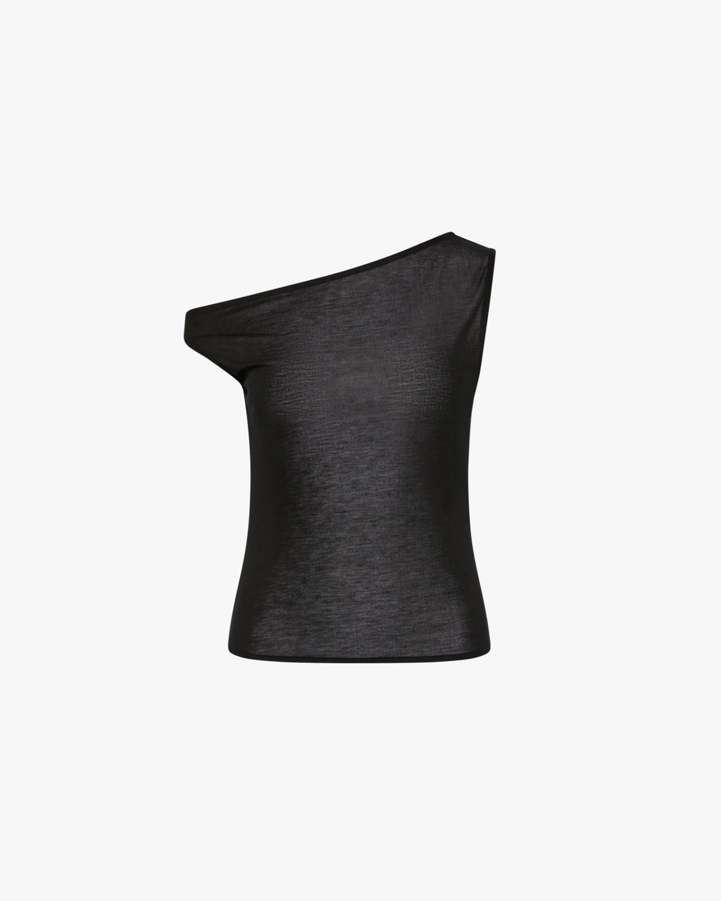 Fine Jersey Asymm Top Black