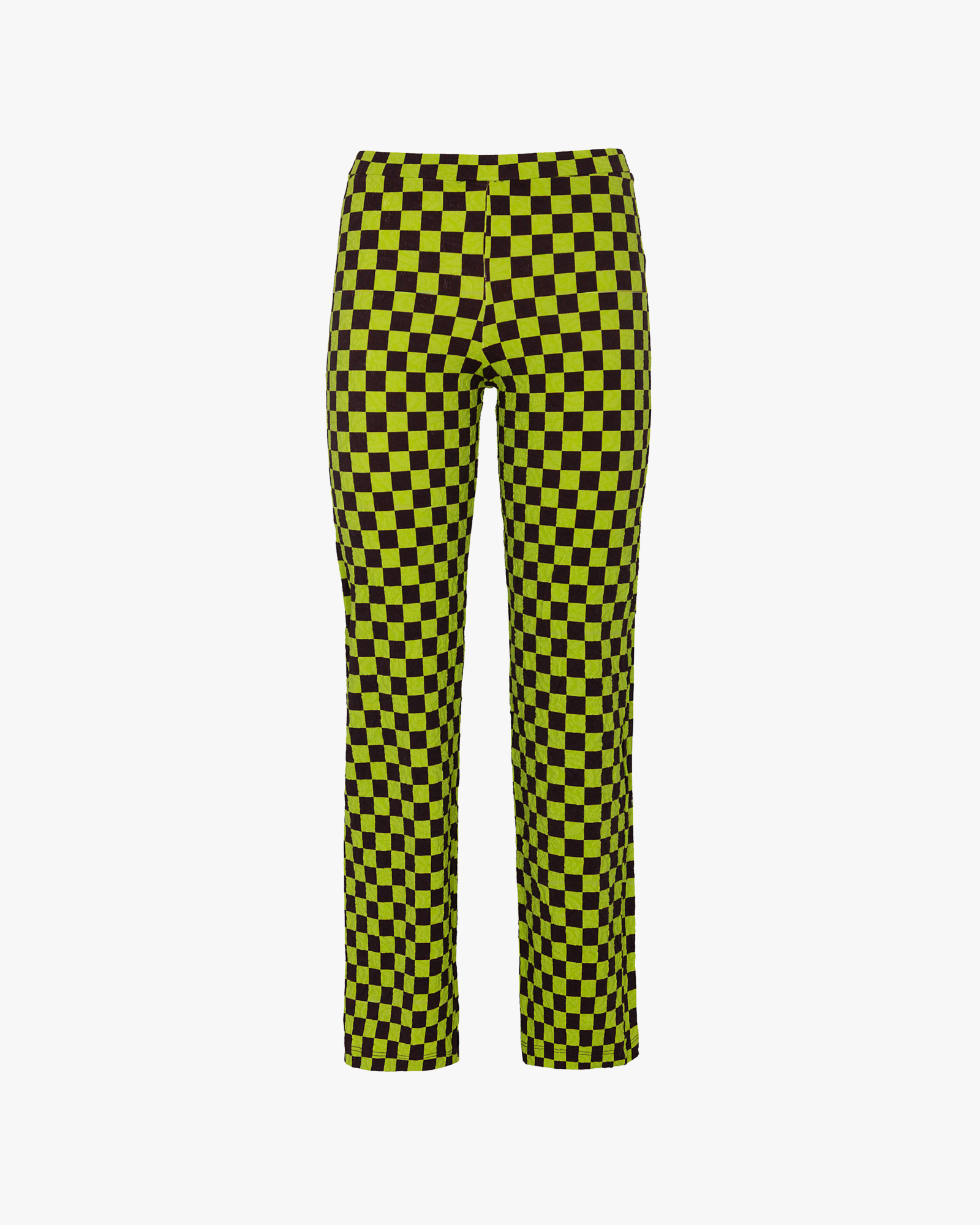 Straight Pants Check Modica & Lime