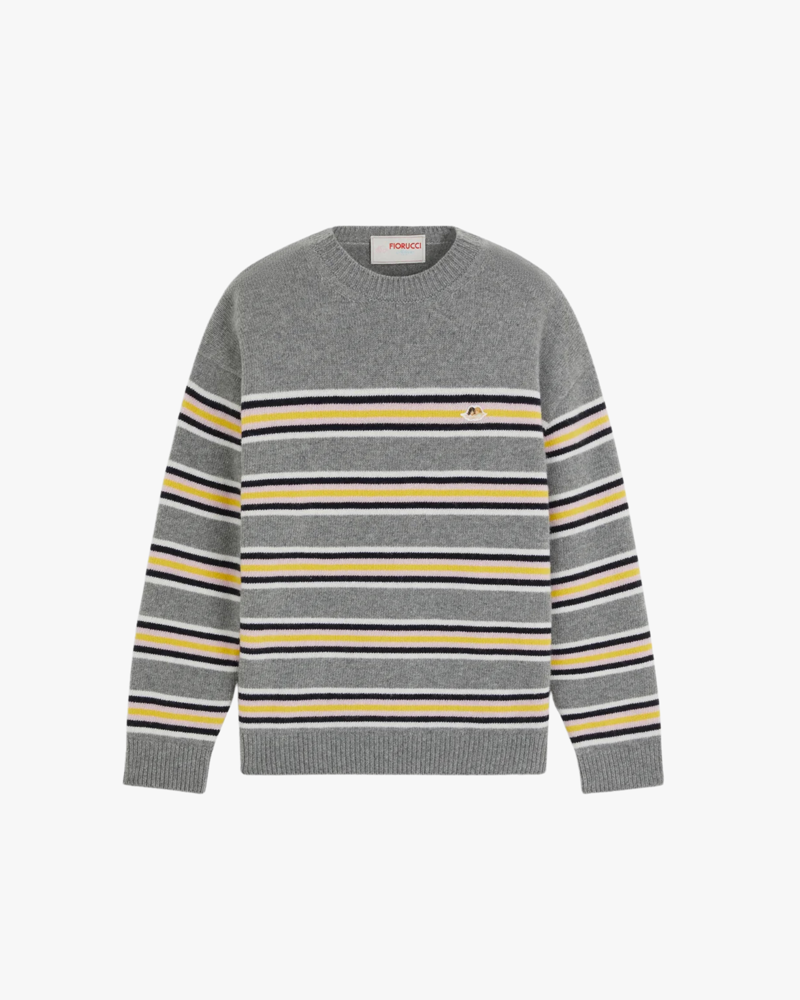 Sweater Angel Patch Grey and Yellow Striped