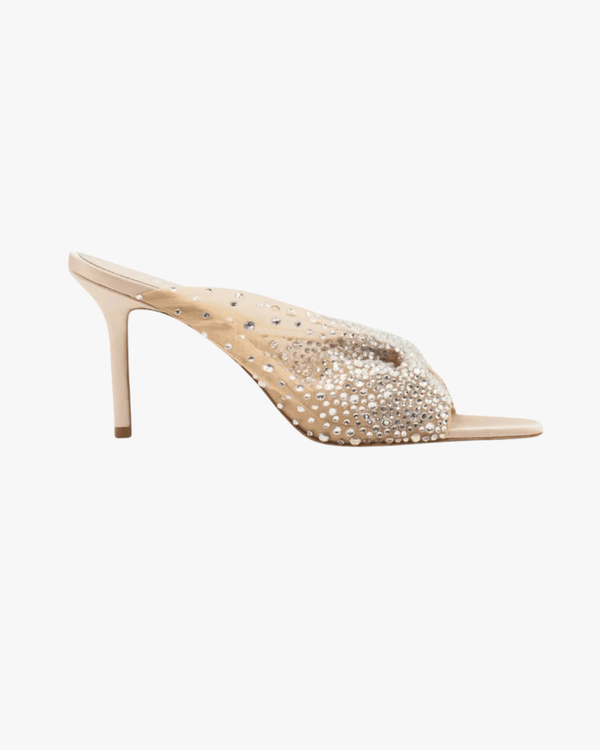 Heels Mariel Mule Tulle Nude Crystals