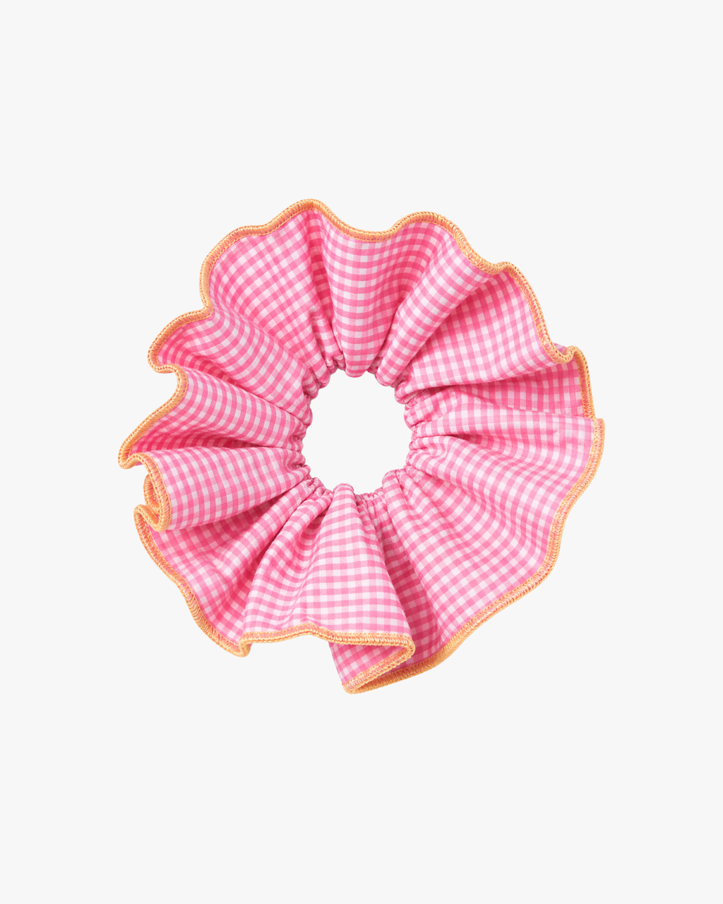 Oversized Vichy Scrunchies Pink