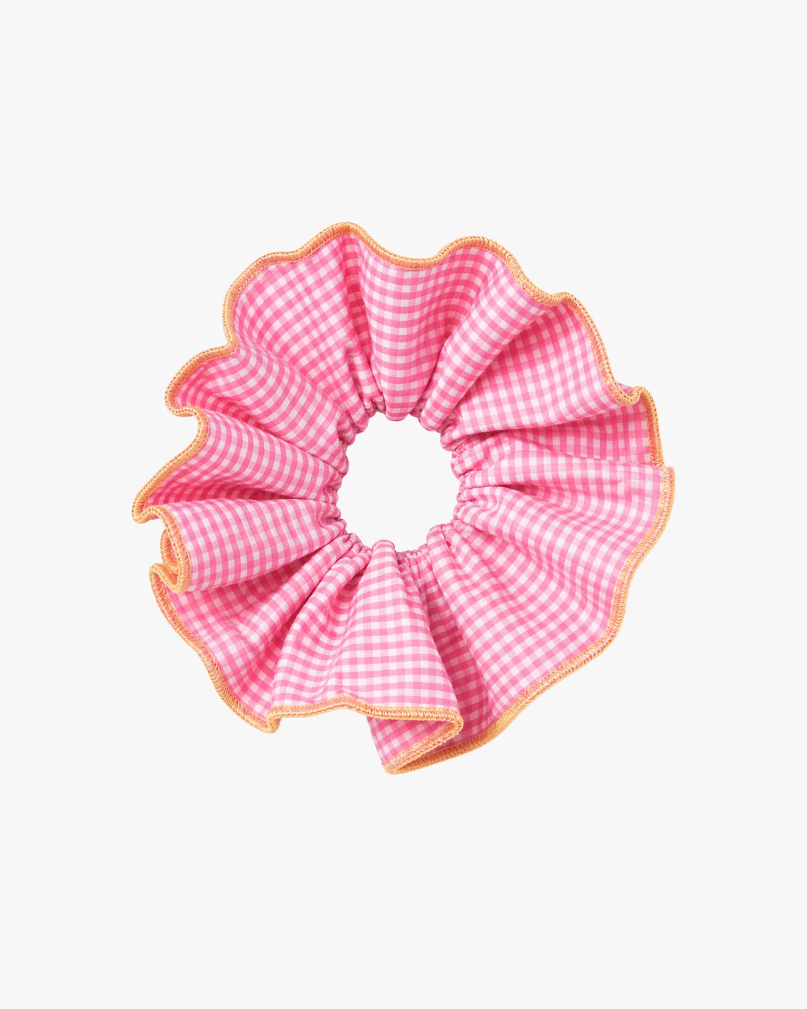 Oversized Vichy Scrunchies Pink