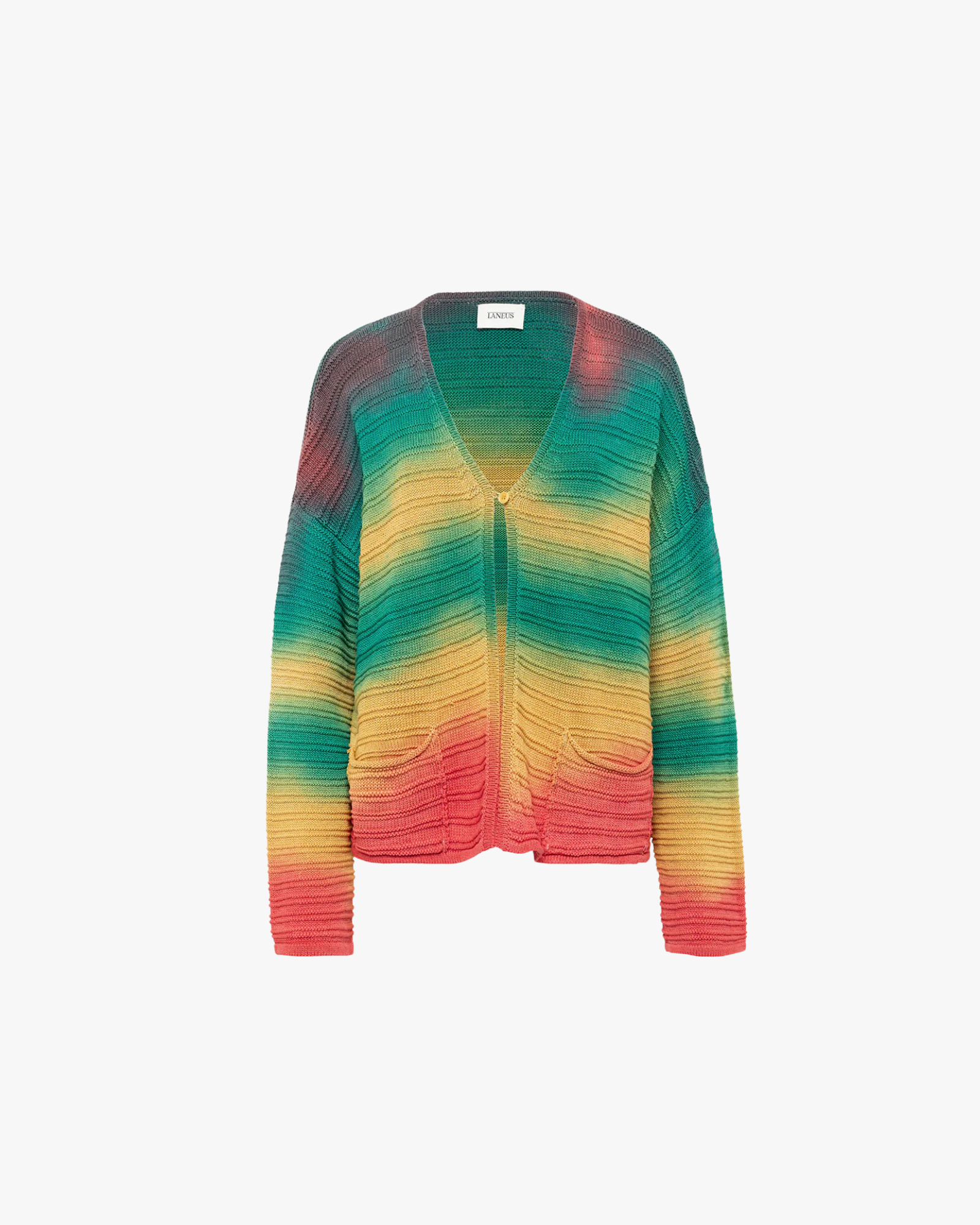 Knit Cardigan Over Fit Woman Rainbow