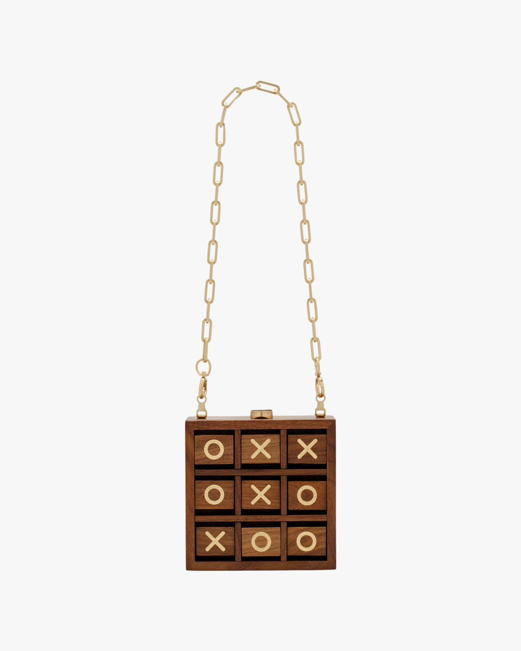 Tic Tac Toe Walnut Clutch