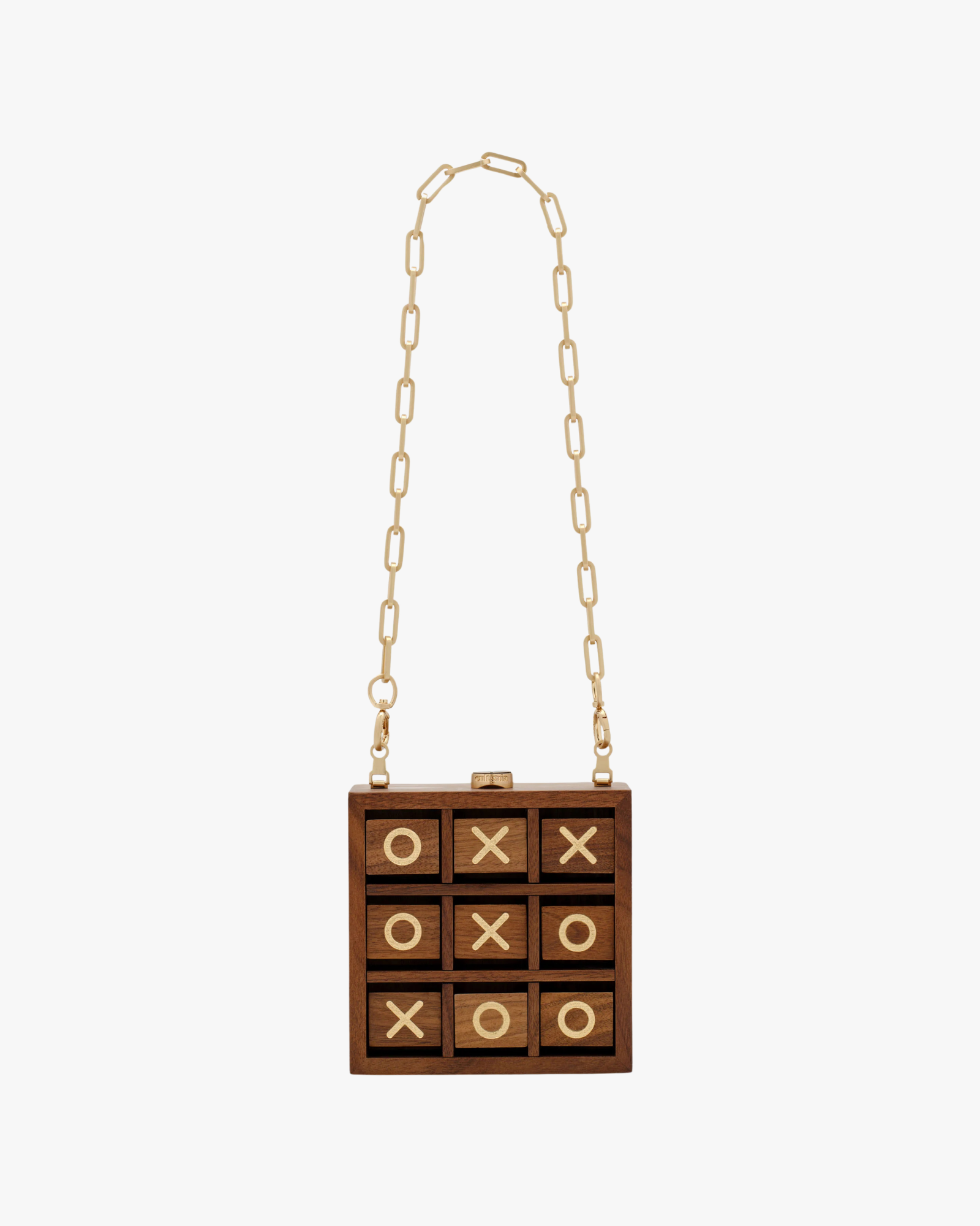 Tic Tac Toe Walnut Clutch