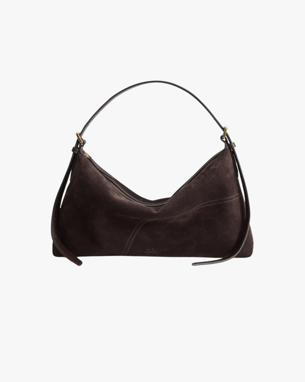 Shoulder Bag Castellare Suede Walnut