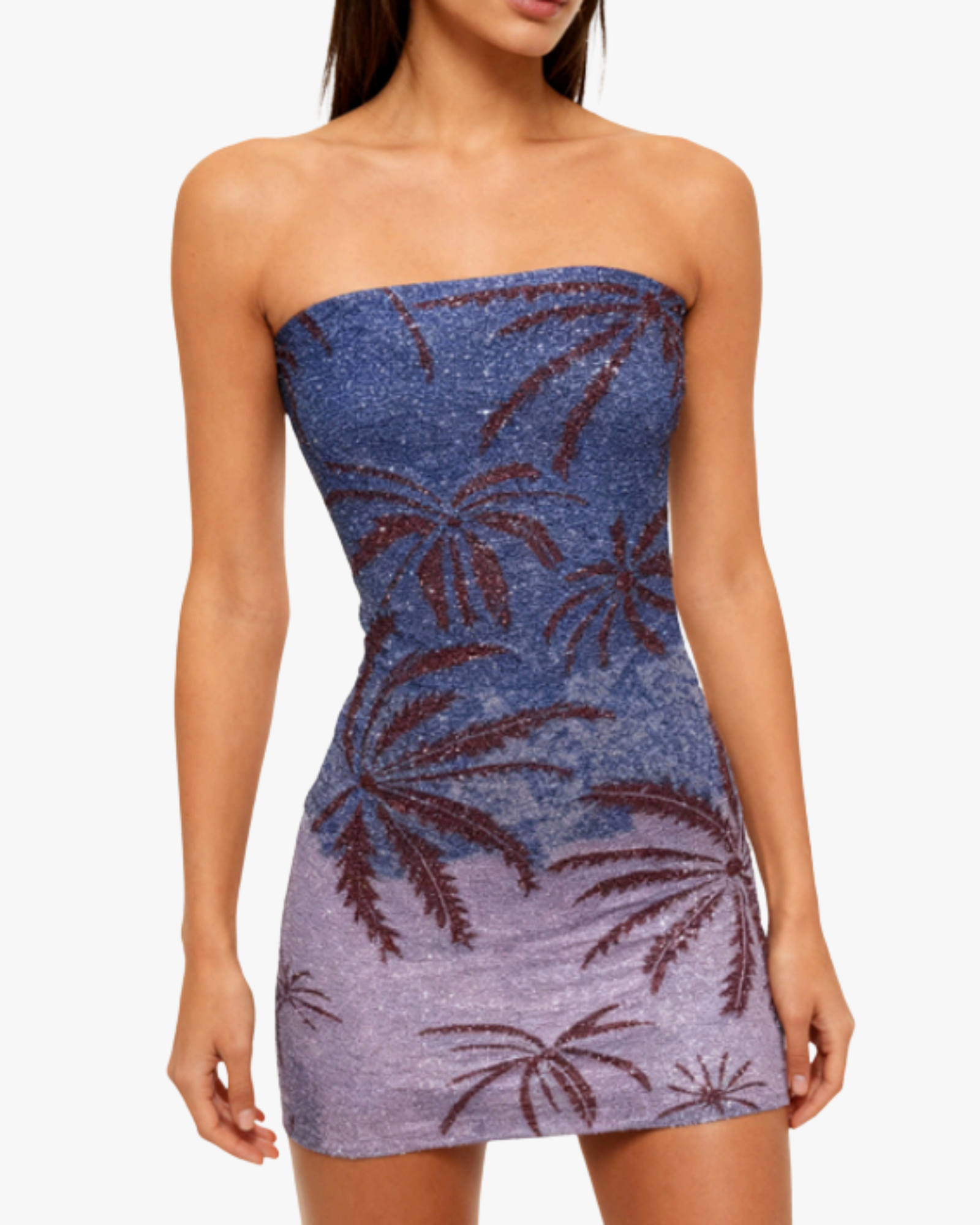 Sunset Palms Mini Dress Lilac