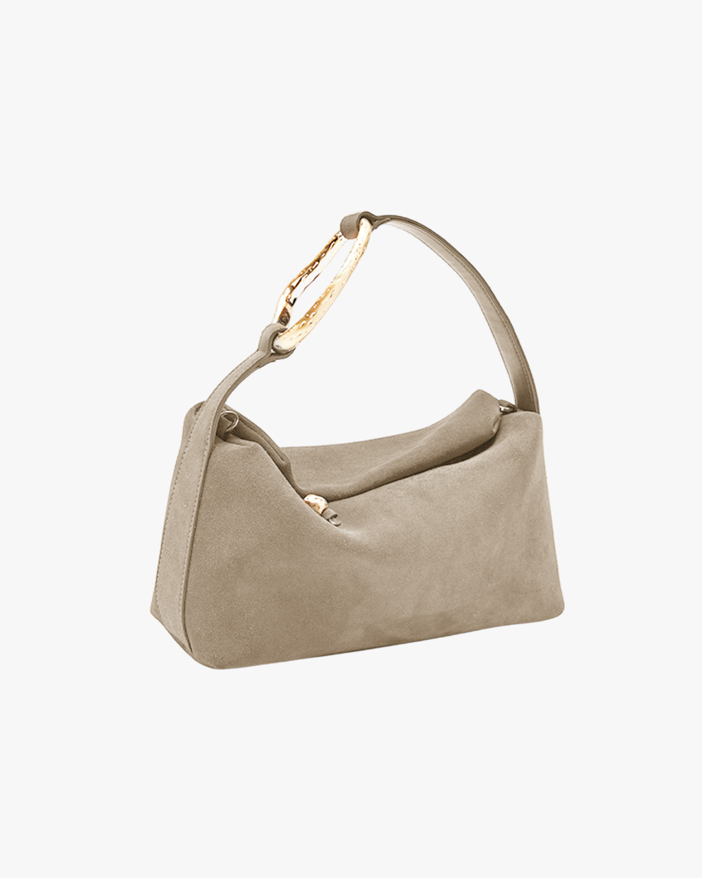 Liaison Small Suede Beige Shoulder Bag