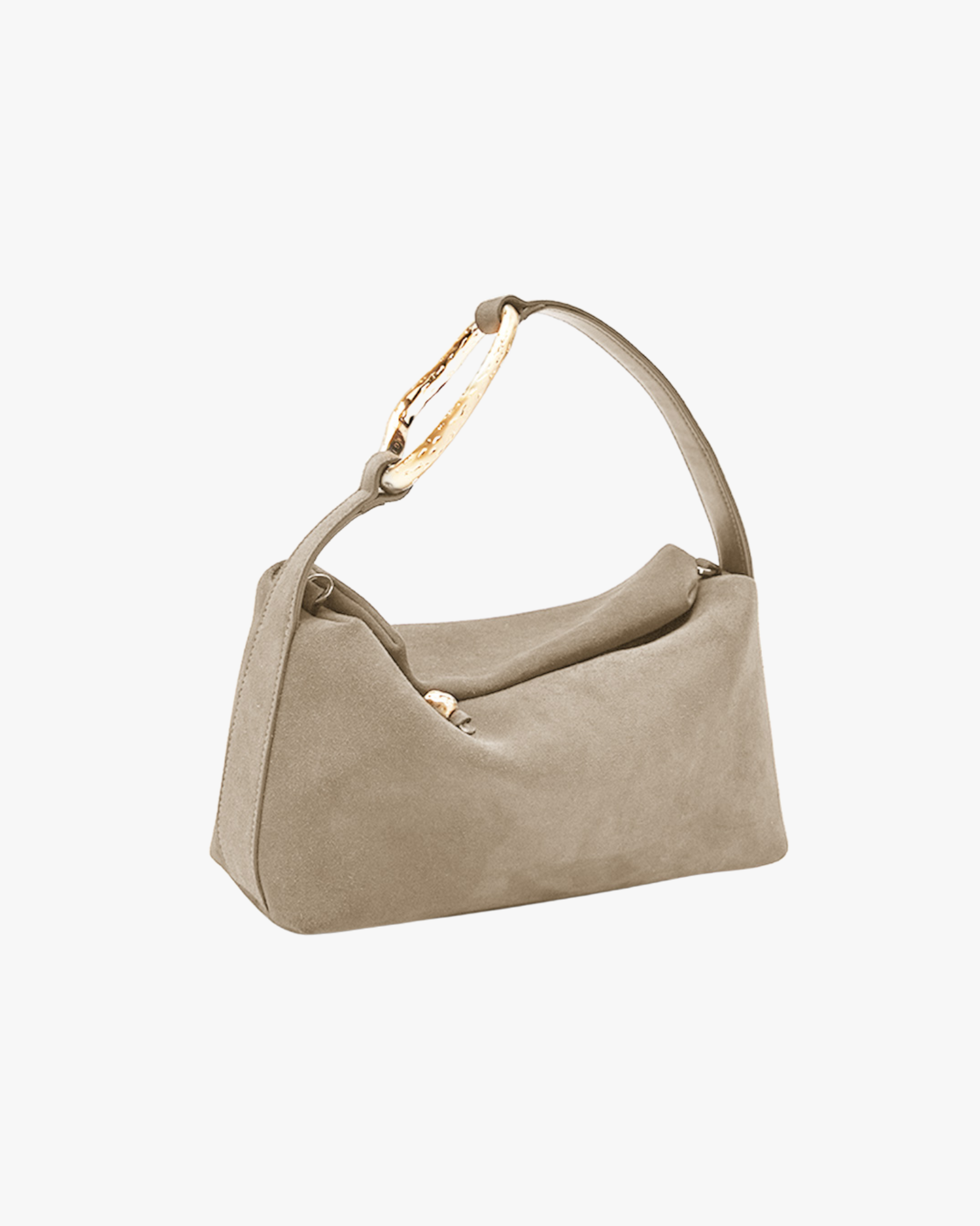 Liaison Small Suede Beige Shoulder Bag