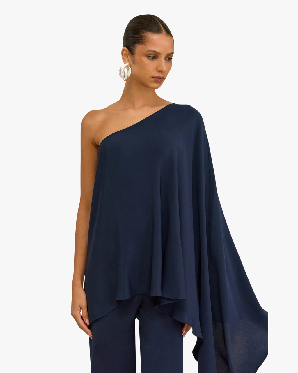 One Sholder Top Tajisha Navy Blue
