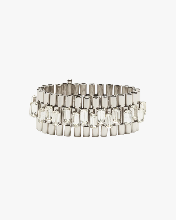 Bracelet On Time Palladium With Crystal