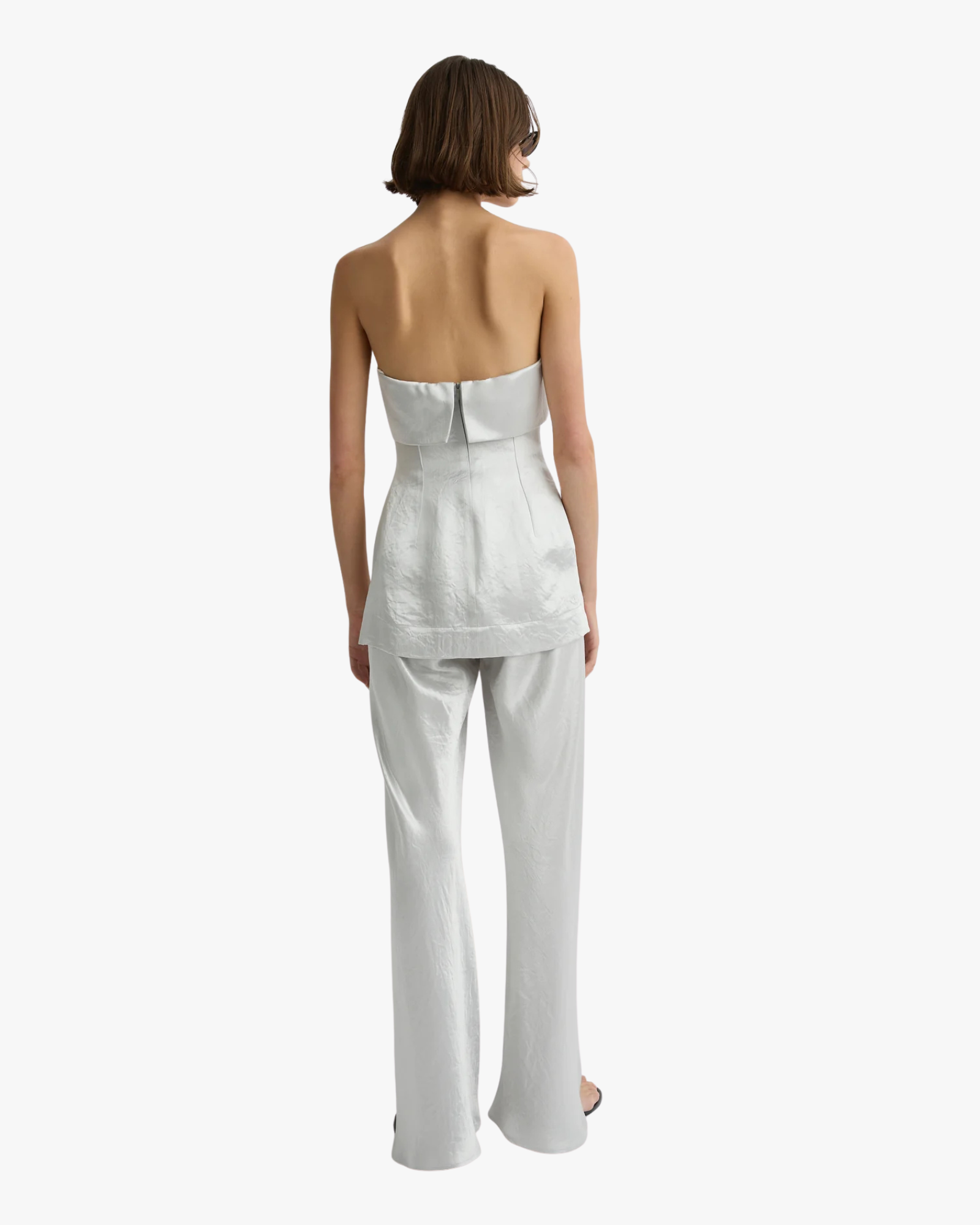 Kobe Bias Japanese Acetate Trousers Platinum
