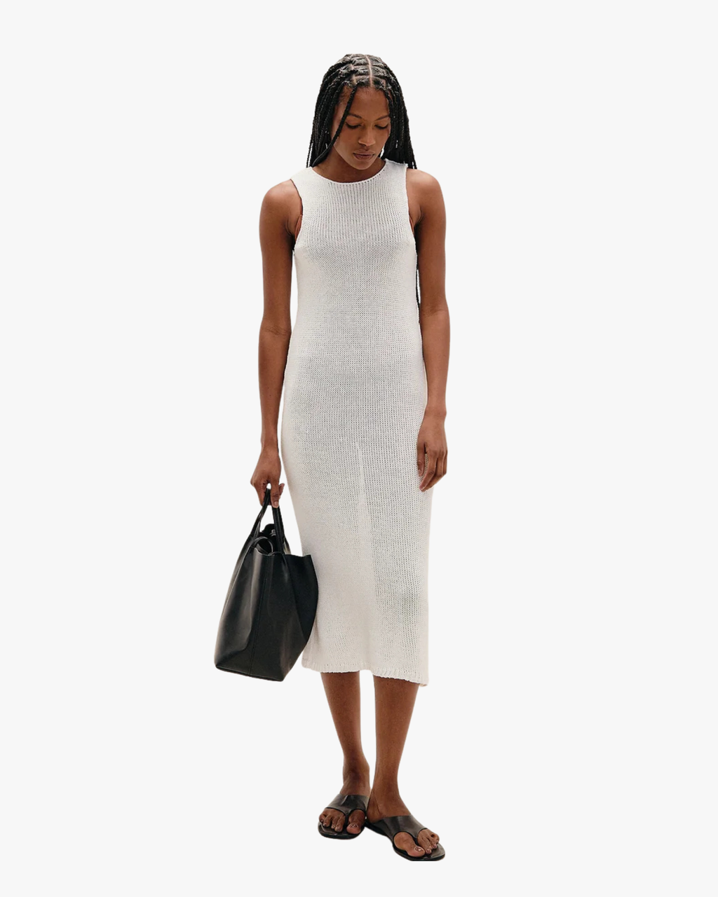 Midi Dress Knit Liz Off-White