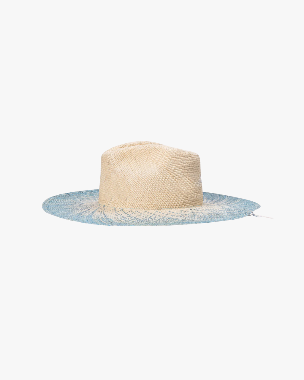 Straw Hat Seaside Plain Ecru And Blue
