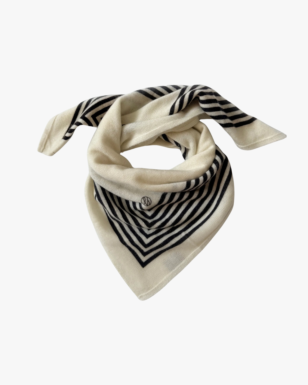 Paisley Wool Scarf White
