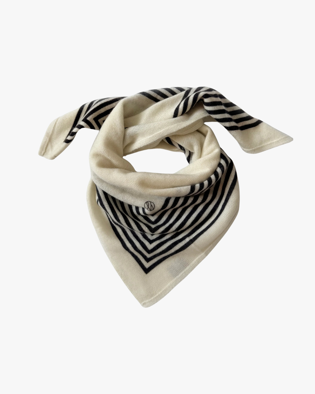 Paisley Wool Scarf White