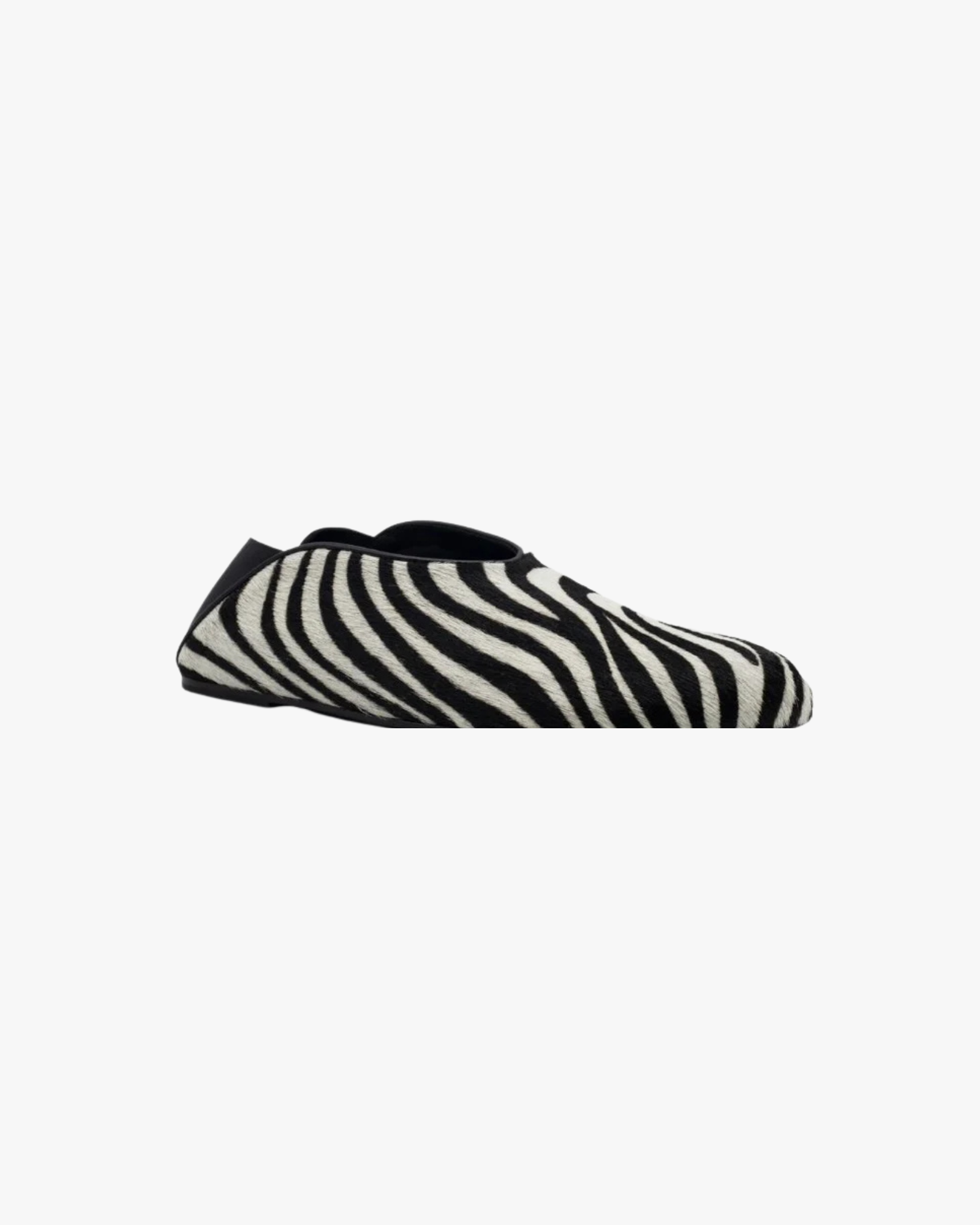 Granny Slipper Flat Mule Zebra